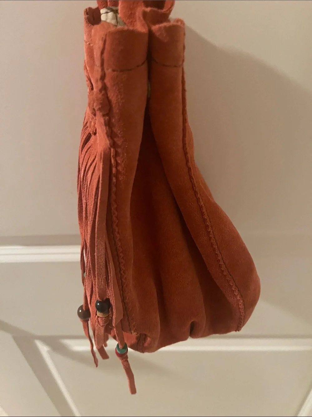 Lucky Brand a rust color Hobo bag 100% cow hide leather